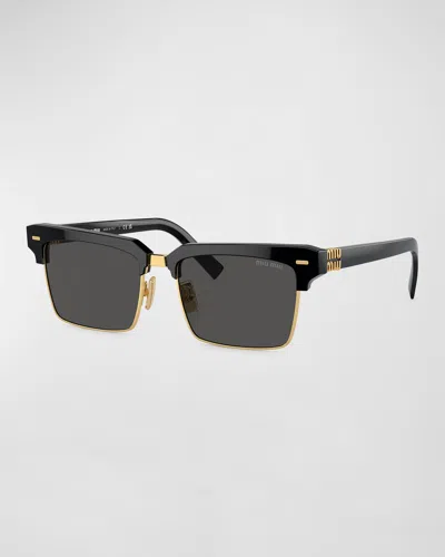 Miu Miu 54mm Square Sunglasses In Dark Grey