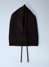 Miu Miu Logo Motif Beanie Hat In Brown
