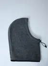 Miu Miu Logo Motif Fleece Hood In Gray