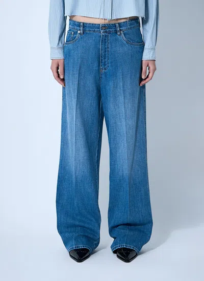 Miu Miu Logo Motif Jeans