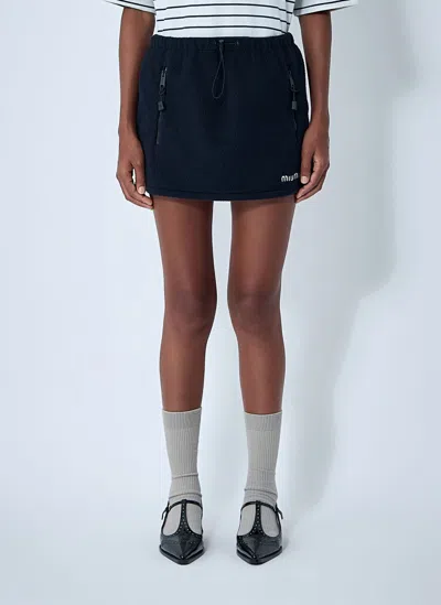 Miu Miu Logo Motif Mini Skirt