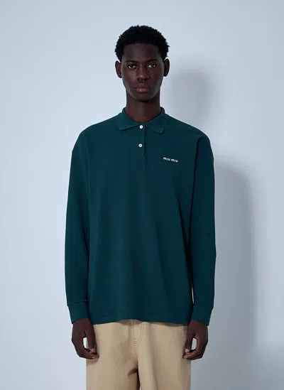 Miu Miu Logo Motif Polo Shirt