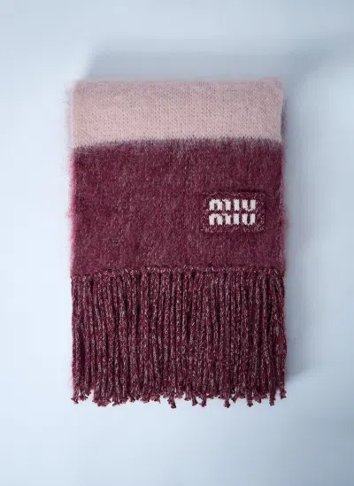Miu Miu Logo Motif Scarf