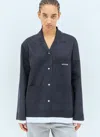Miu Miu Women's Navy Silk Shirt In Navy