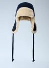 Miu Miu Logo Motif Trapper Hat In Blue
