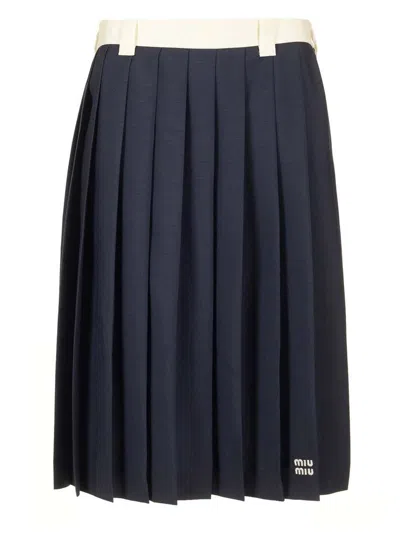 Miu Miu Skirt In Navy