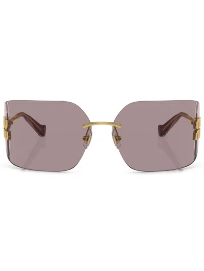 MIU MIU LOGO OVERSIZE-FRAMELESS SUNGLASSES