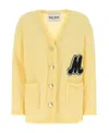 Miu Miu Single-breasted Bouclé Jacket In Yellow