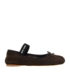 Miu Miu Satin Ballet Flats In Black