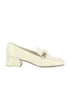 Miu Miu Logo Patch Chain Love Shoes In White