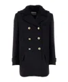 Miu Miu Virgin Wool Double-breasted Coat In Black