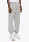 Miu Miu Logo-patch Drawstring Track Pants In Gray