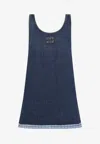 Miu Miu Minikleid Aus Denim In Blue