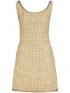 Miu Miu Logo-patch Mini Dress In Nude