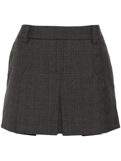 MIU MIU LOGO-PATCH MINI SKIRT