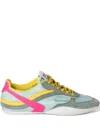 Miu Miu Gymnasium Tech-nylon And Suede Sneakers In Blue