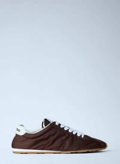 MIU MIU LOGO PATCH SNEAKERS