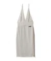Miu Miu Crêpe De Chine Dress In White