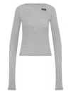 Miu Miu Logo Long-sleeved Top