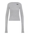 Miu Miu Logo Long-sleeved Top