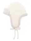 Miu Miu Logo-patch Trapper Hat In White