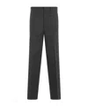 Miu Miu Dark Grey Wool Pants In Black