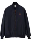 Miu Miu Bomberjacke Mit Logo-patches In 蓝色