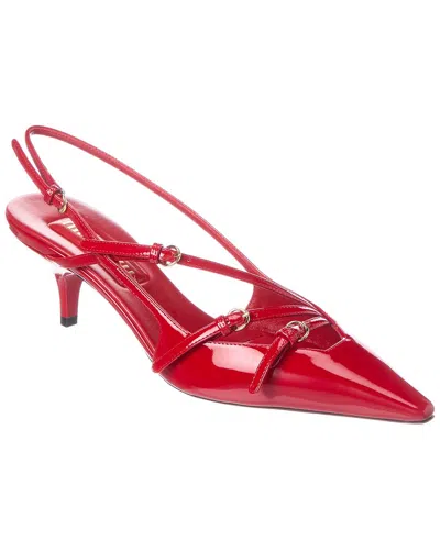 MIU MIU MIU MIU LOGO PATENT SLINGBACK PUMP