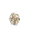 Miu Miu Metal Brooch In Gold