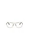 Miu Miu Womens Gold Mu 51wv Square-frame Metal Glasses In Gold