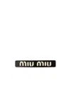 Miu Miu Logo-plaque Clip Fastened Hair Clip In Black