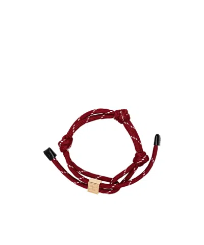 Miu Miu Kordelarmband Mit Logo-schild In Multi