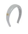 Miu Miu Patent Leather Headband In Blue