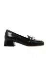 Miu Miu Logo-plaque Leather Loafers In Black