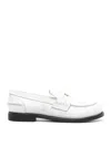 Miu Miu Patent Leather Penny Loafers In White