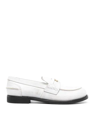 MIU MIU MOCASINES - BLANCO