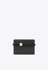 Miu Miu Logo-plaque Matelass-effect Wallet In Black