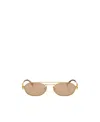 Miu Miu Mu 54zs Gold Sunglasses In Nude