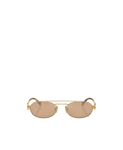 Miu Miu Mu 54zs Gold Sunglasses