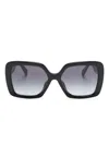 Miu Miu Logo-plaque Oversized-frame Sunglasses In Black