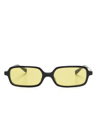 MIU MIU LOGO-PLAQUE RECTANGLE-FRAME SUNGLASSES