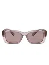 Miu Miu Malva Trasparente Acetate Sunglasses In Pink