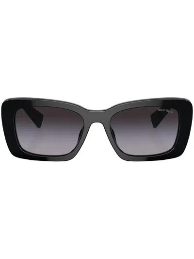 MIU MIU LOGO-PLAQUE SQUARE-FRAME SUNGLASSES