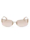 Miu Miu Logo Sunglasses Women In Brown
