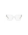 Miu Miu Logo-plaque Transparent Glasses In White