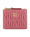 Miu Miu Women Pink Leather Wallet