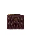 Miu Miu Logo Plaque Zipped Wallet