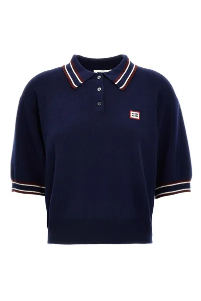 MIU MIU MIU MIU LOGO POLO SHIRT