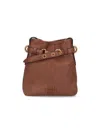 Miu Miu Logo Pouch In Brown