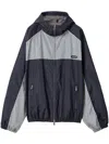 Miu Miu Recycled Nylon Windbreaker Jacket In Blue